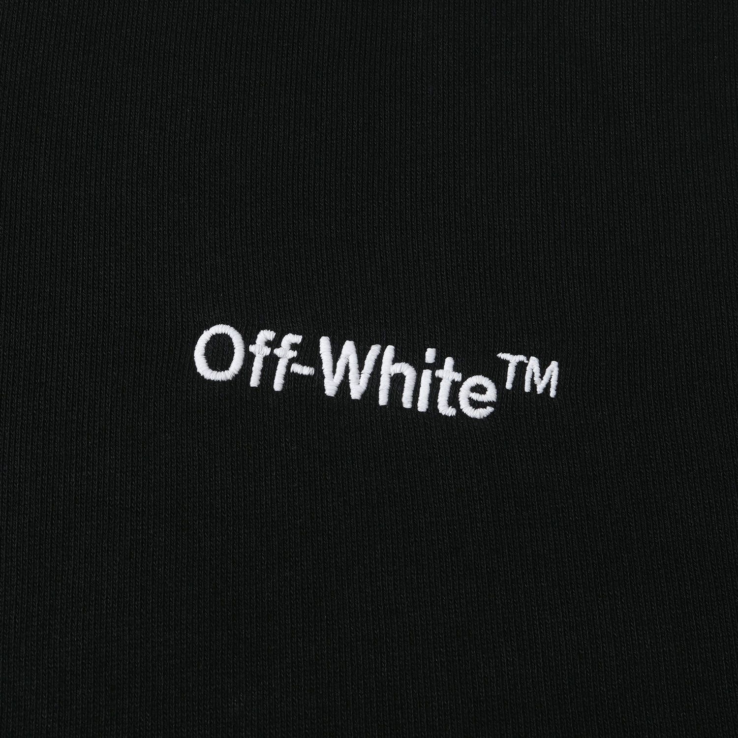 OFF-WHITE オフホワイト パーカー サイズ:L ブランドロゴ刺繍