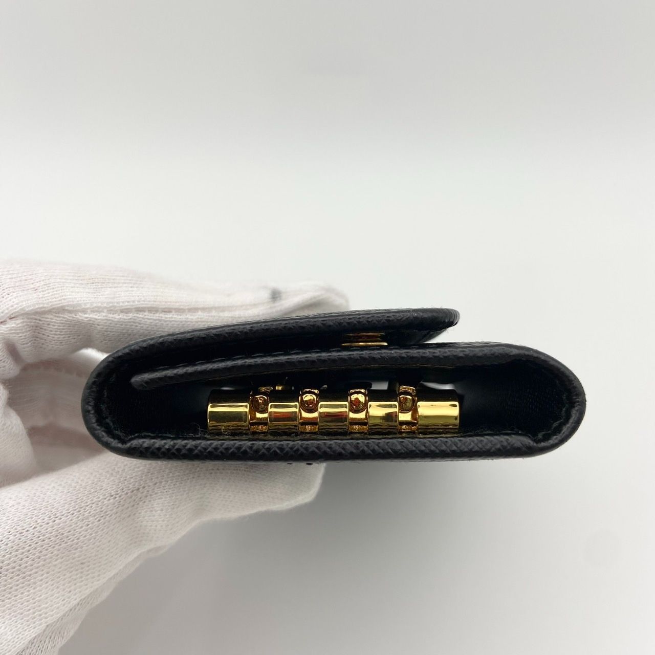 PRADA プラダ サフィアーノ 4連 キーケース レザー ブラック