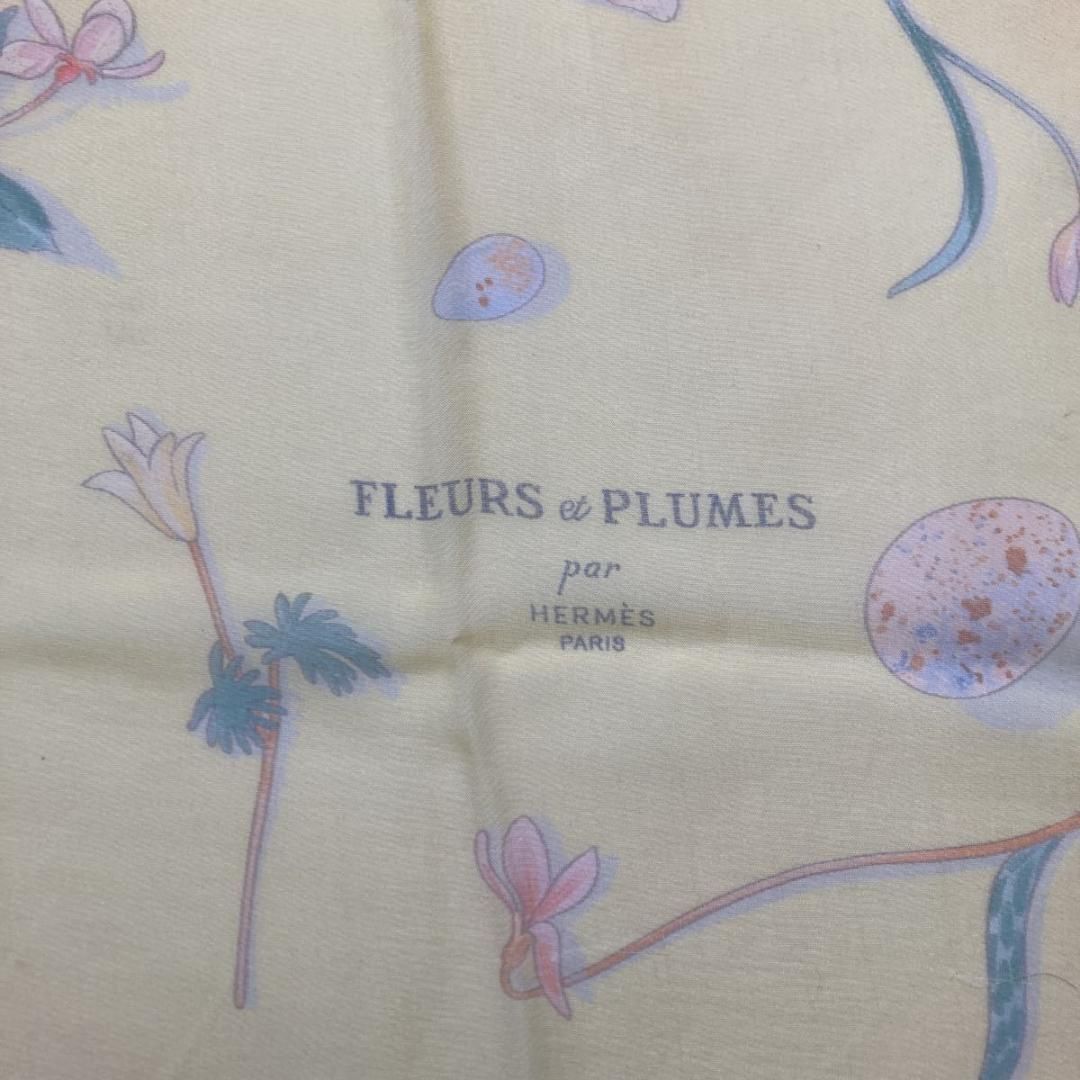 海外販売× HERMES スカーフ カレ90 FLEURS et PLUMES 箱付き - 通販