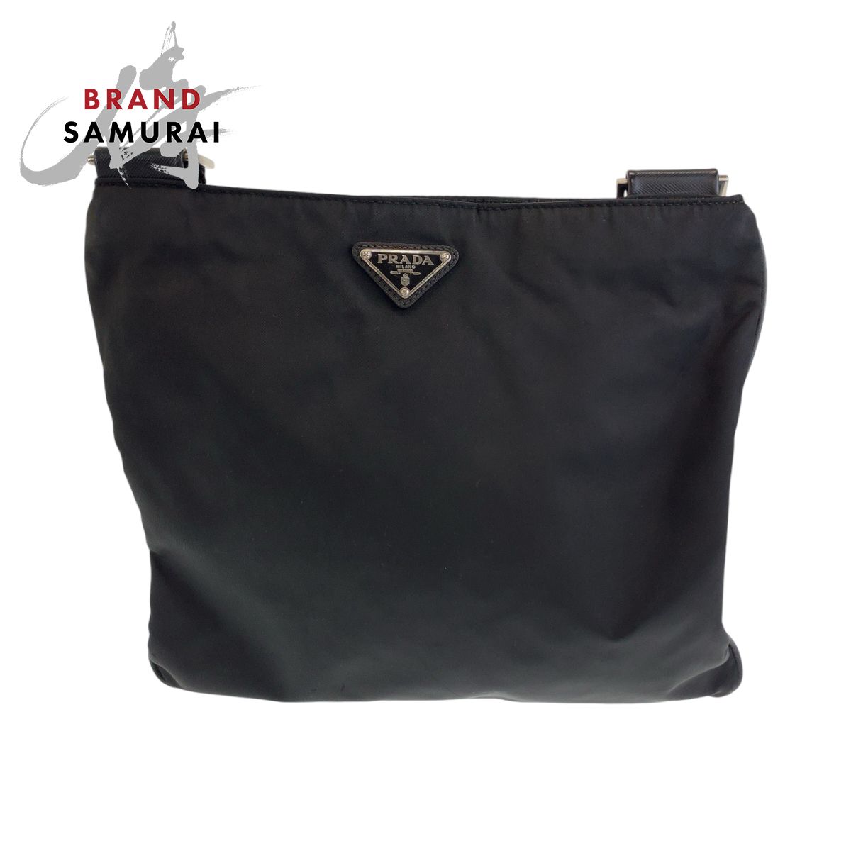 PRADA プラダ テスート 三角ロゴプレート ブラック 黒 シルバー金具 ナイロン VA0340 ショルダーバッグ メッセンジャーバッグ 408491