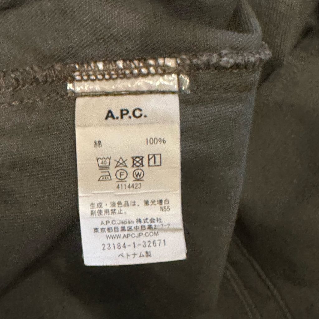 K　早い者勝ち！　A.P.C. カーキ ウールシャツ L クリーニング済 K様専用 早い者勝ち！ A.P.C. カーキ ウールシャツ L