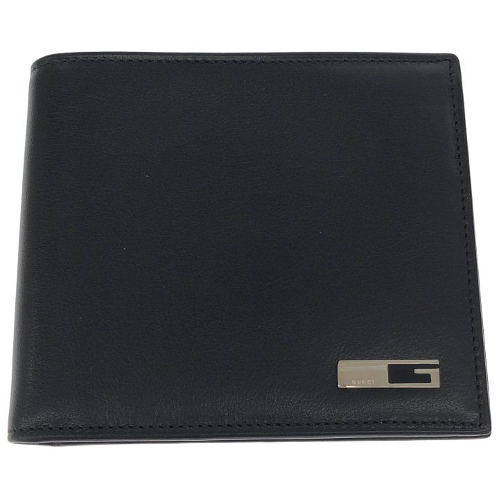 GUCCI グッチ 034 3661 1042 二つ折り財布 メンズ ブラック ONE SIZE