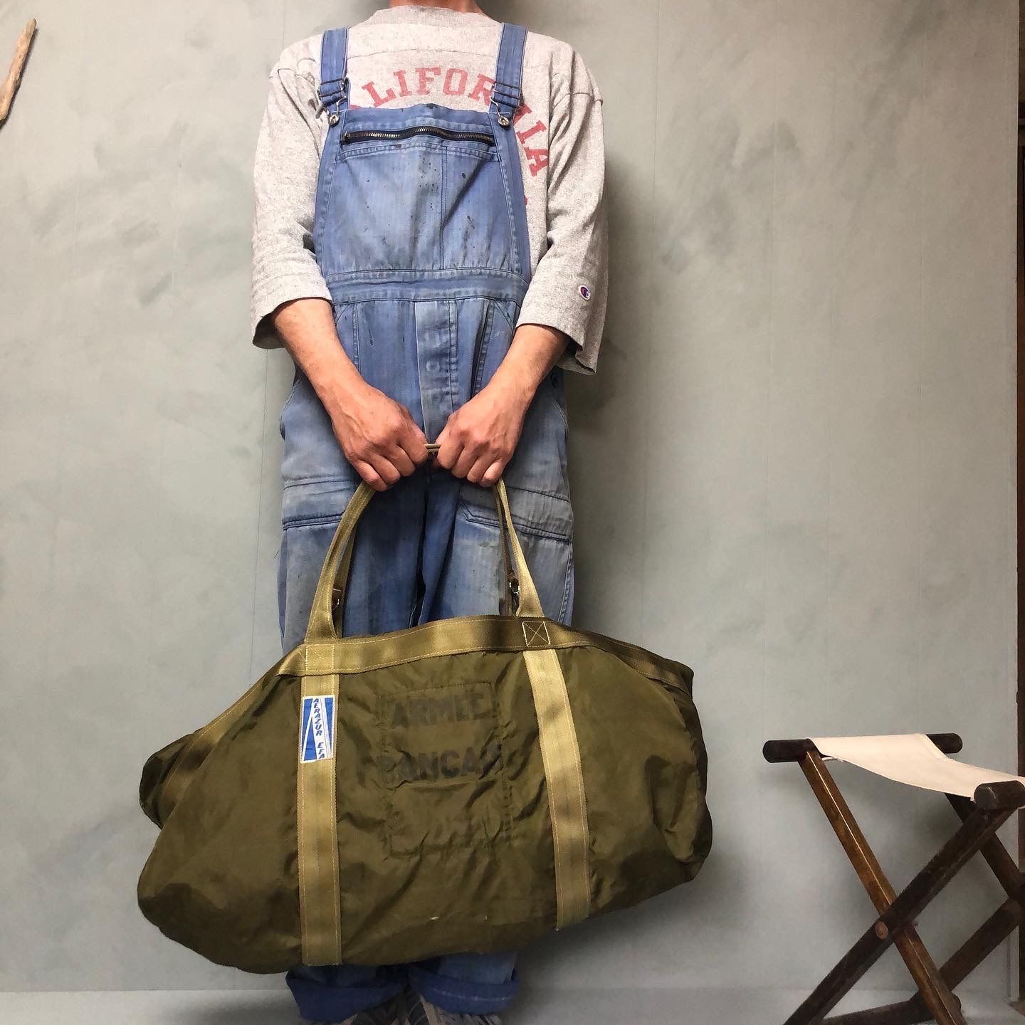 80s あかる フランス軍 パラシュートバッグ 