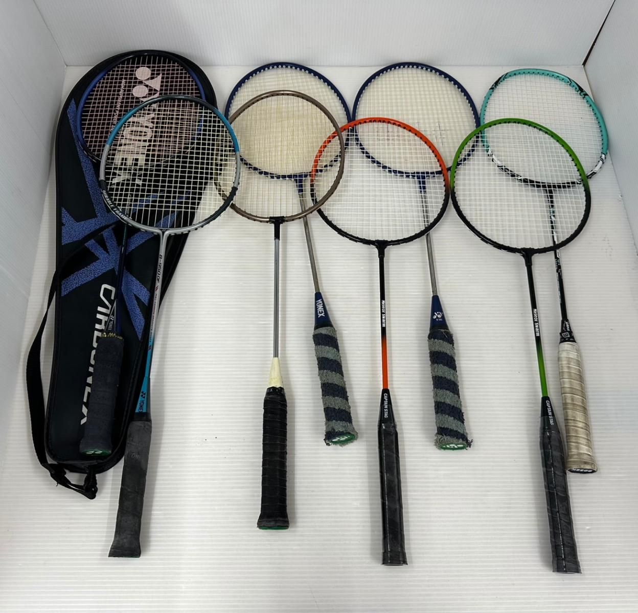 品 バドミントンラケット 8本 まとめ YONEX 他 25100021