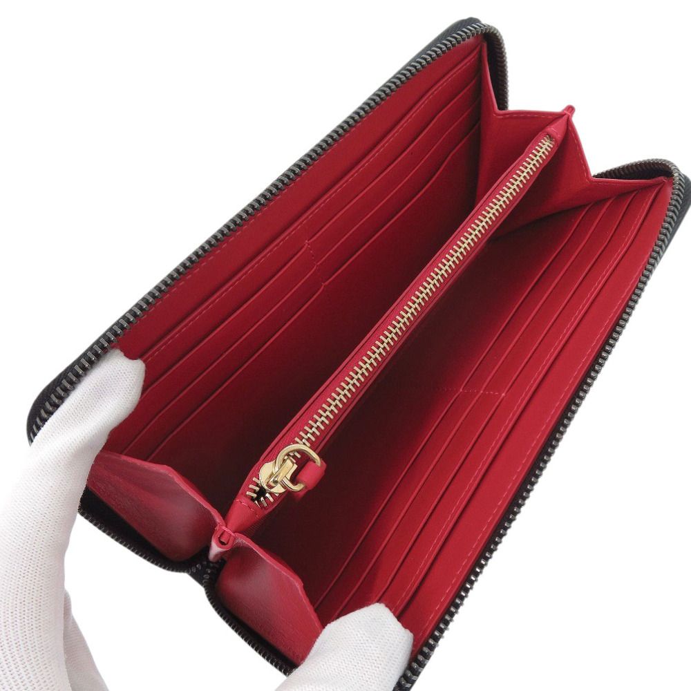 未使用 クリスチャンルブタン パネトーネ PVC レザー イエロー ピンク  