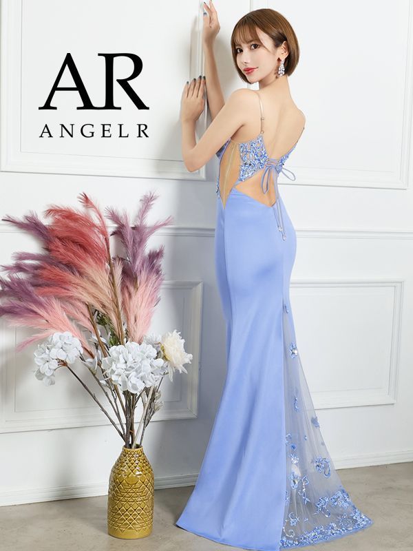 AR ANGEL ネイビー ビーズ刺繍ドレス S AngelR】ブルー - sugar