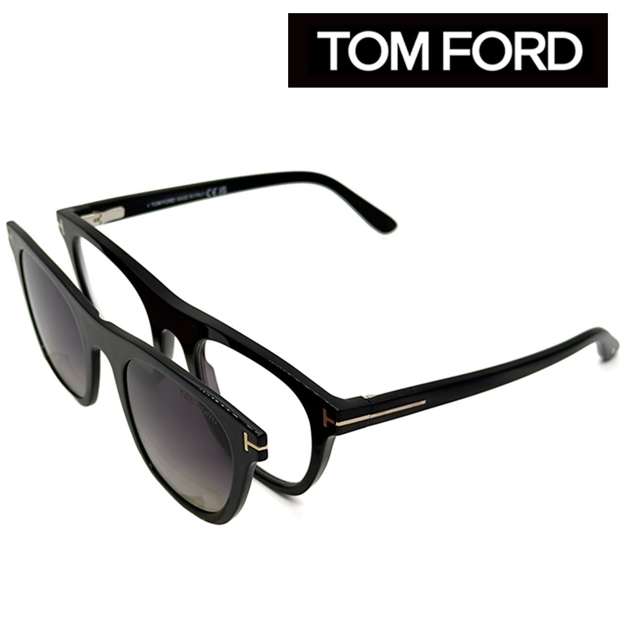 新品/匿名配送】TOM FORD トムフォード PCメガネ クリップオンサングラス TF5895B 取り外し可能 ブラック ゴールド  グレーグラデーションレンズ メンズ レディース イタリア製 - メルカリ