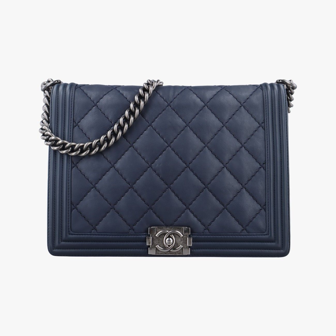 シャネルChanelボーイシャネルネイビーレザーA9210618896283