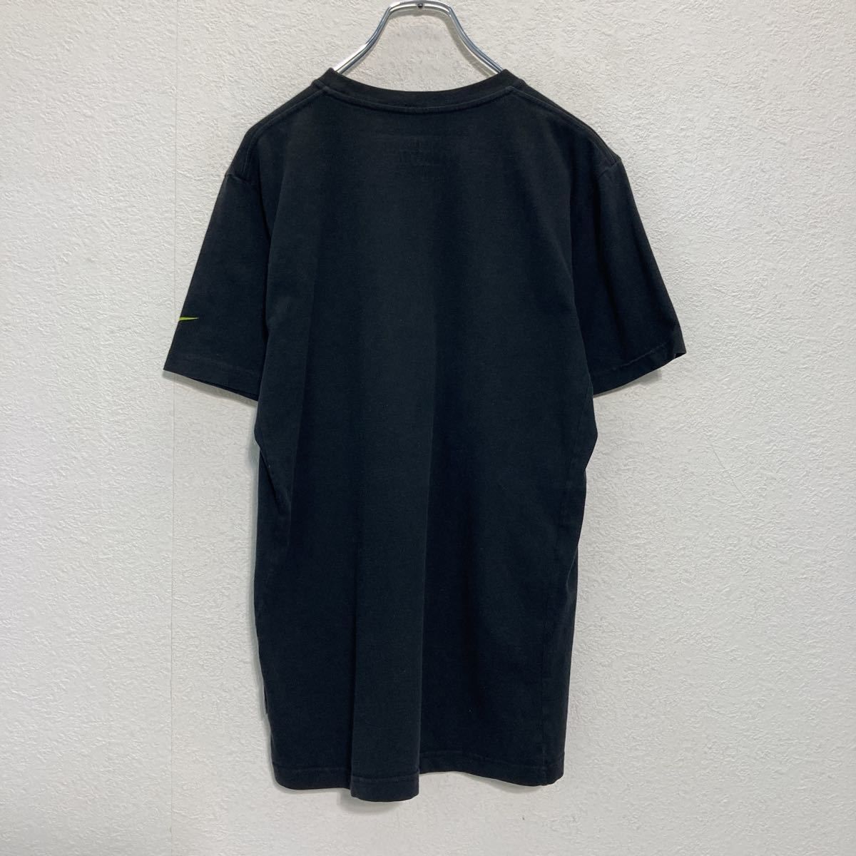 NIKE 半袖 プリント Tシャツ S ブラック グリーン ナイキ ロゴ