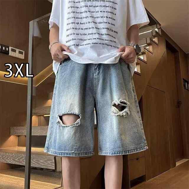 数量限定，高品質 [3XL]メンズ ファッション 服 用 オシャレ シンプル 大人 かっこいい ストリート 夏コーデ  ウォッシュ デニム パンツ ストリート その他