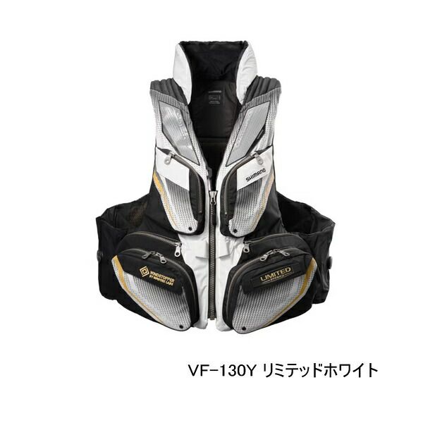 ≪ 25年9月新商品 ≫ シマノ フローティングベスト リミテッド プロ 枕付 VF-130Y リミテッドホワイト Mサイズ