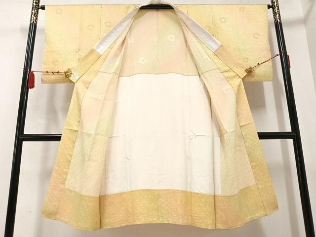 平和屋着物●長襦袢 無双仕立て 辻が花地紋 暈し染め やまと金ラベル 正絹 AABB2975ph