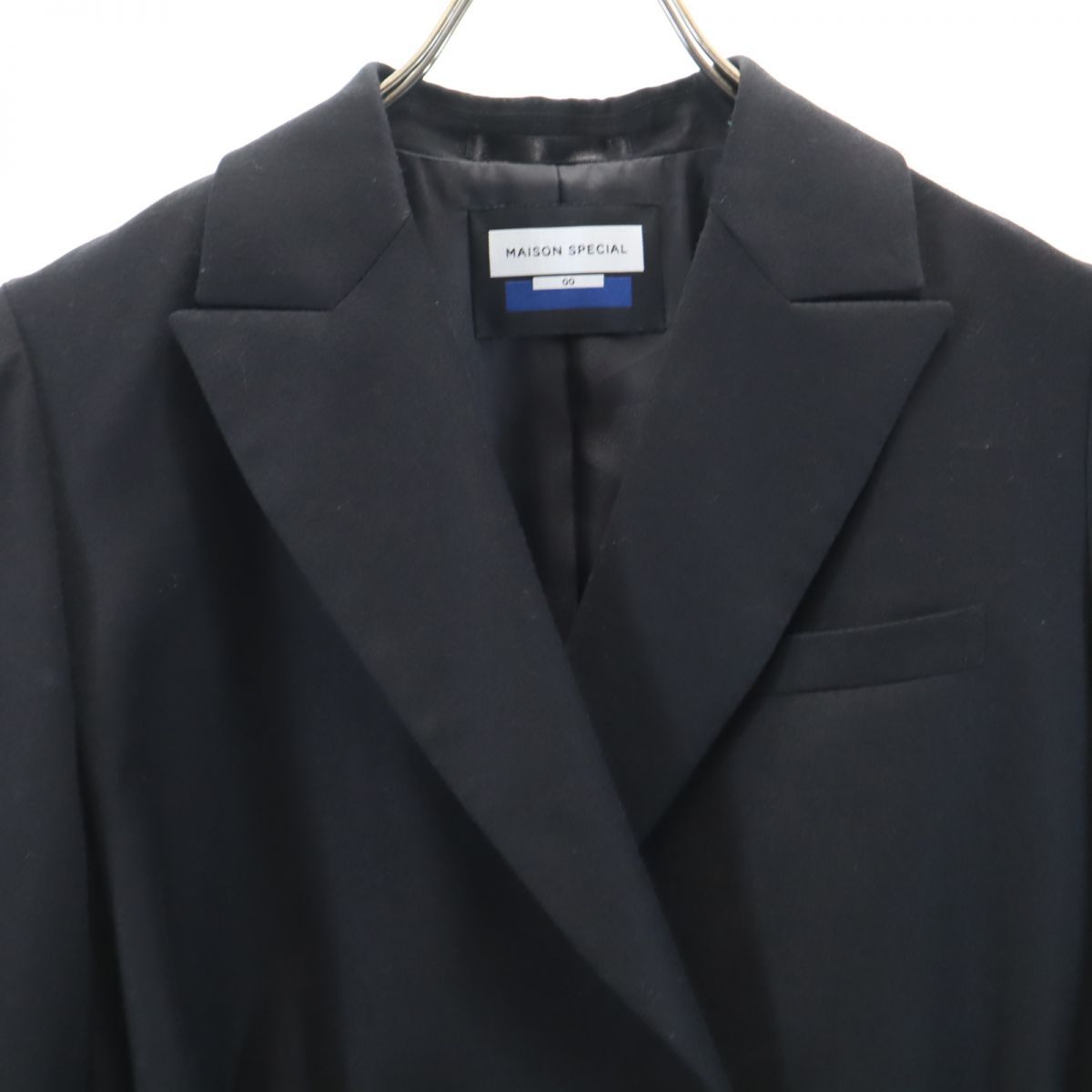 メゾンスペシャル ウールブレンド 長袖 ジャケット 0 0 ブラック