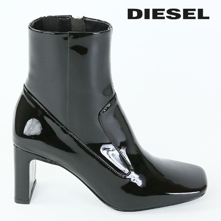新品・未使用 ディーゼル DIESEL パテントレザーアンクルブーツ 靴 