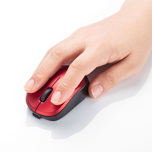 5個セット サンワサプライ 静音BluetoothブルーLEDマウス 充電式 レッド MA-BBS308RX5