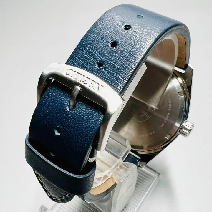 【新品】シチズン エコドライブ 定価4.3万円 ブルー シルバー メンズ腕時計