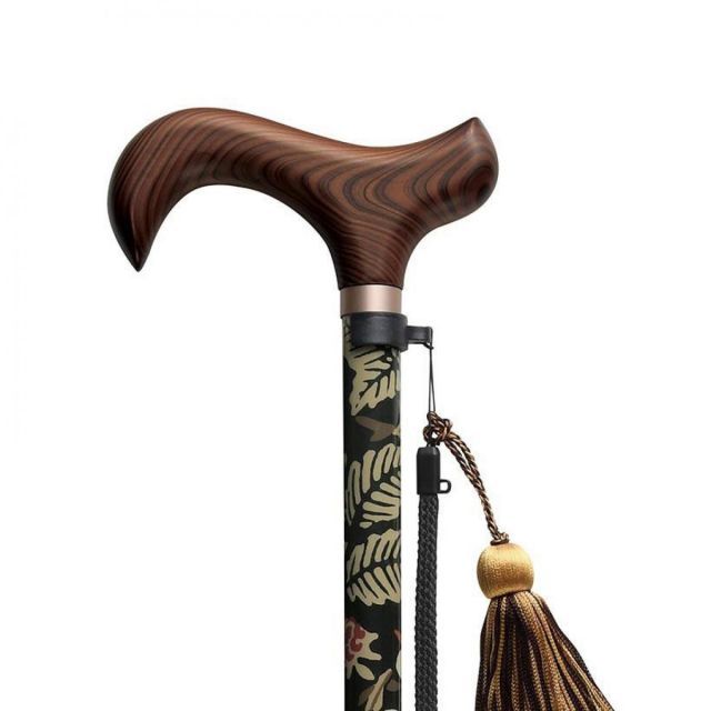 フジホーム ウィリアム モリス 折畳 ステッキ ブランブル 杖 5段階調節 歩行サポート プレゼント 化粧箱入り WB 5107 敬老の日