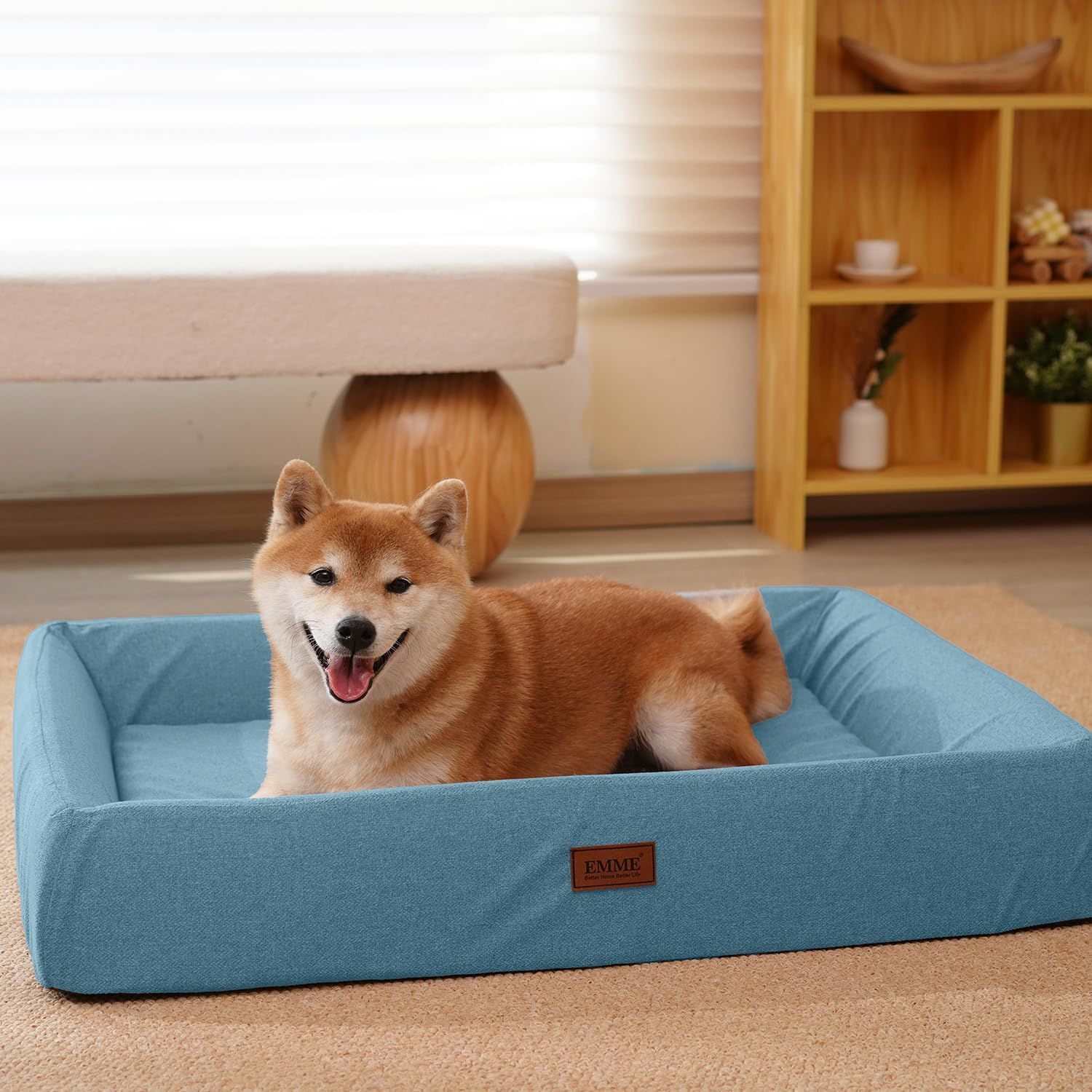 商品 EMME 3D犬 ベッド 防水全週ウレタンペットクッション掃除しやすい ペットソファー ペットベッド 洗える 中綿無し 高反発 高齢犬 子犬 猫 多頭飼い 取り外せるカバー 滑り止め オールシーズン ペット用ベッド 中型犬 大型犬106x80x17