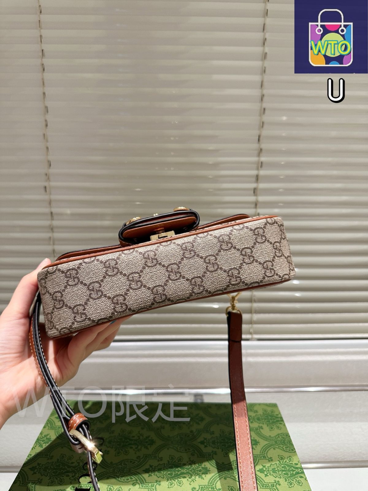 今日特価】Gucci 1955 Mini Vintage Top Handle Saddle Bag