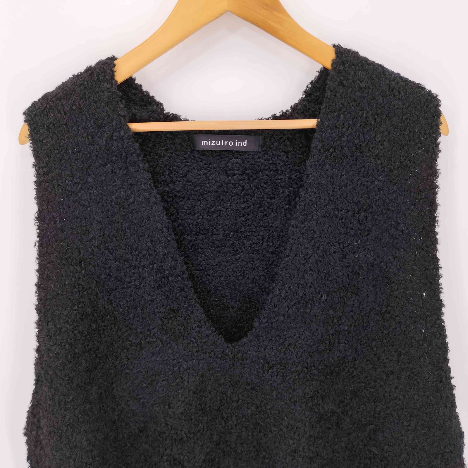ミズイロインド mizuiro ind へアリーヤーンワイドベスト レディース