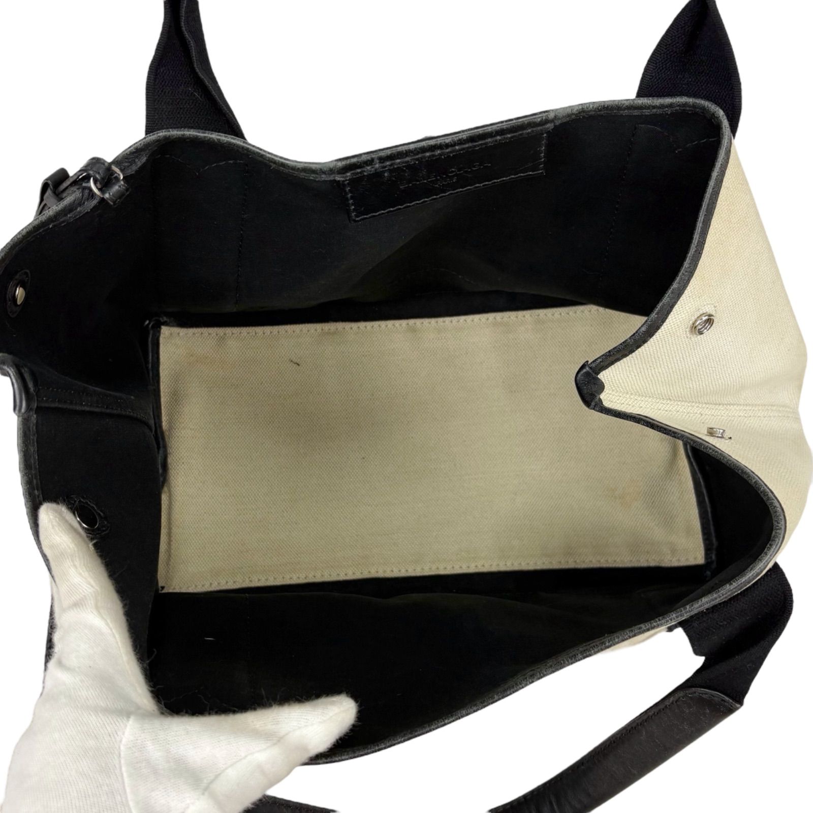 バレンシアガ カバス キャンバス レザー トートバッグ ポーチ付き ブラック バレンシアガ BALENCIAGA BALENCIAGA トートバッグ 339933 D6WXN