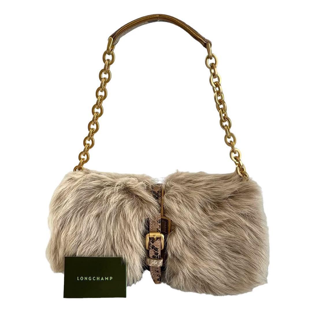 LONGCHAMP ロンシャン バッグファーパイソンレザーバック 美品 - メルカリ