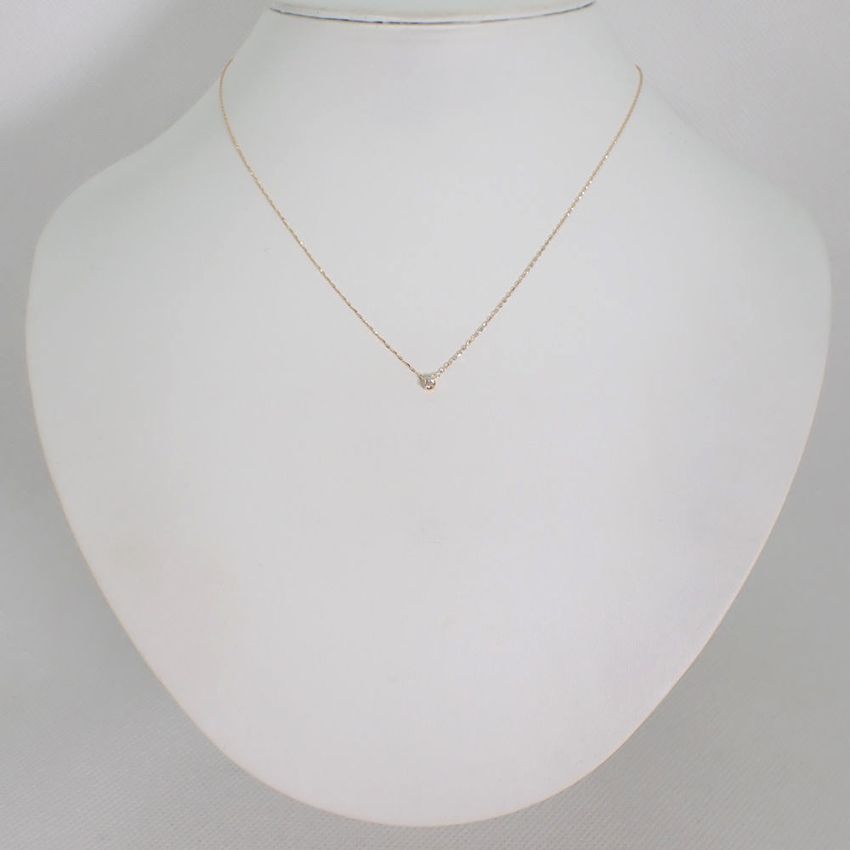 アガット K18 ダイヤモンド ネックレス[g147-40］ - JewelerCHIC