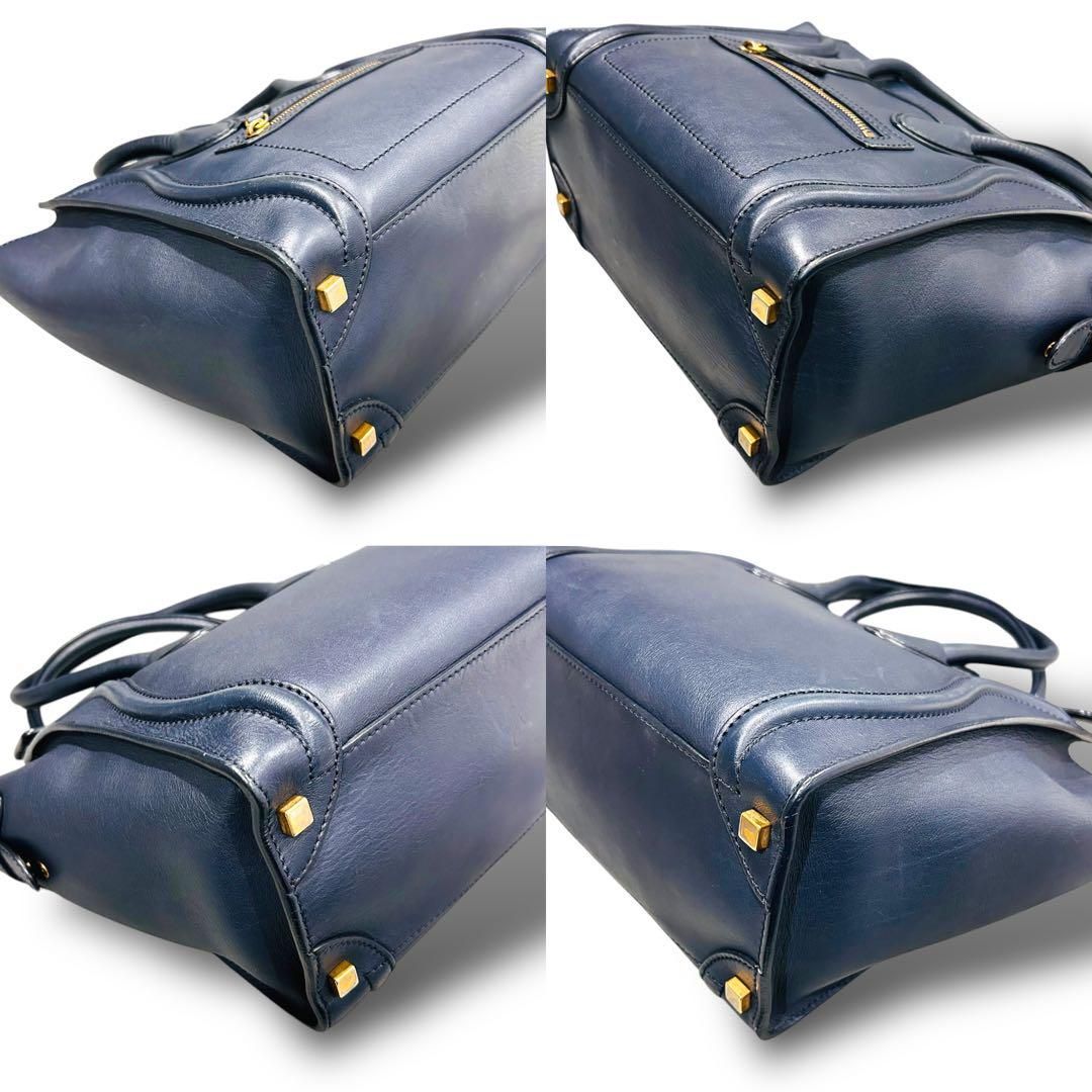 美品 CELINE セリーヌ　ラゲージトート　バッグ　大容量　A4収納　ネイビ 美品 CELINE セリーヌ ラゲージトート バッグ 大容量 A4収納 ネイビ