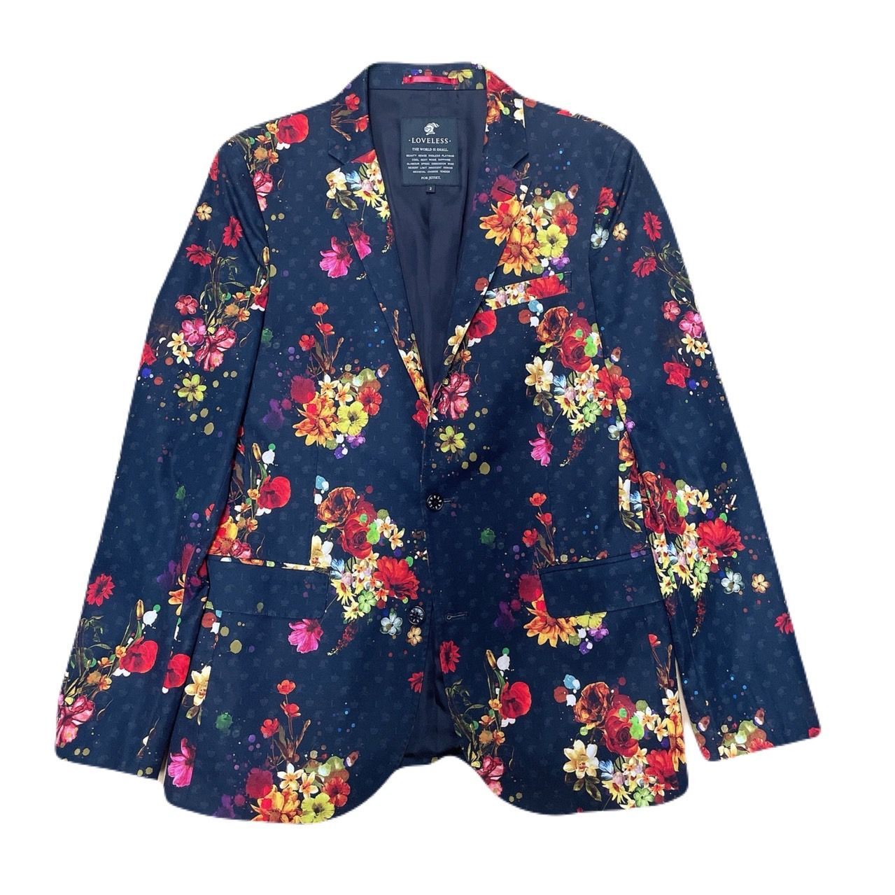 新品未使用 LOVELESS 花柄 テーラードジャケット LOVELESS nowartt ラブレス モノグラム ジャケット 花柄 3