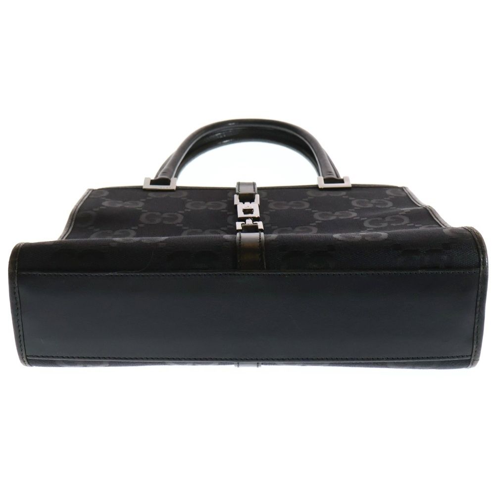 GUCCI ハンドバッグジャッキーGGキャンバスミニトートブラック