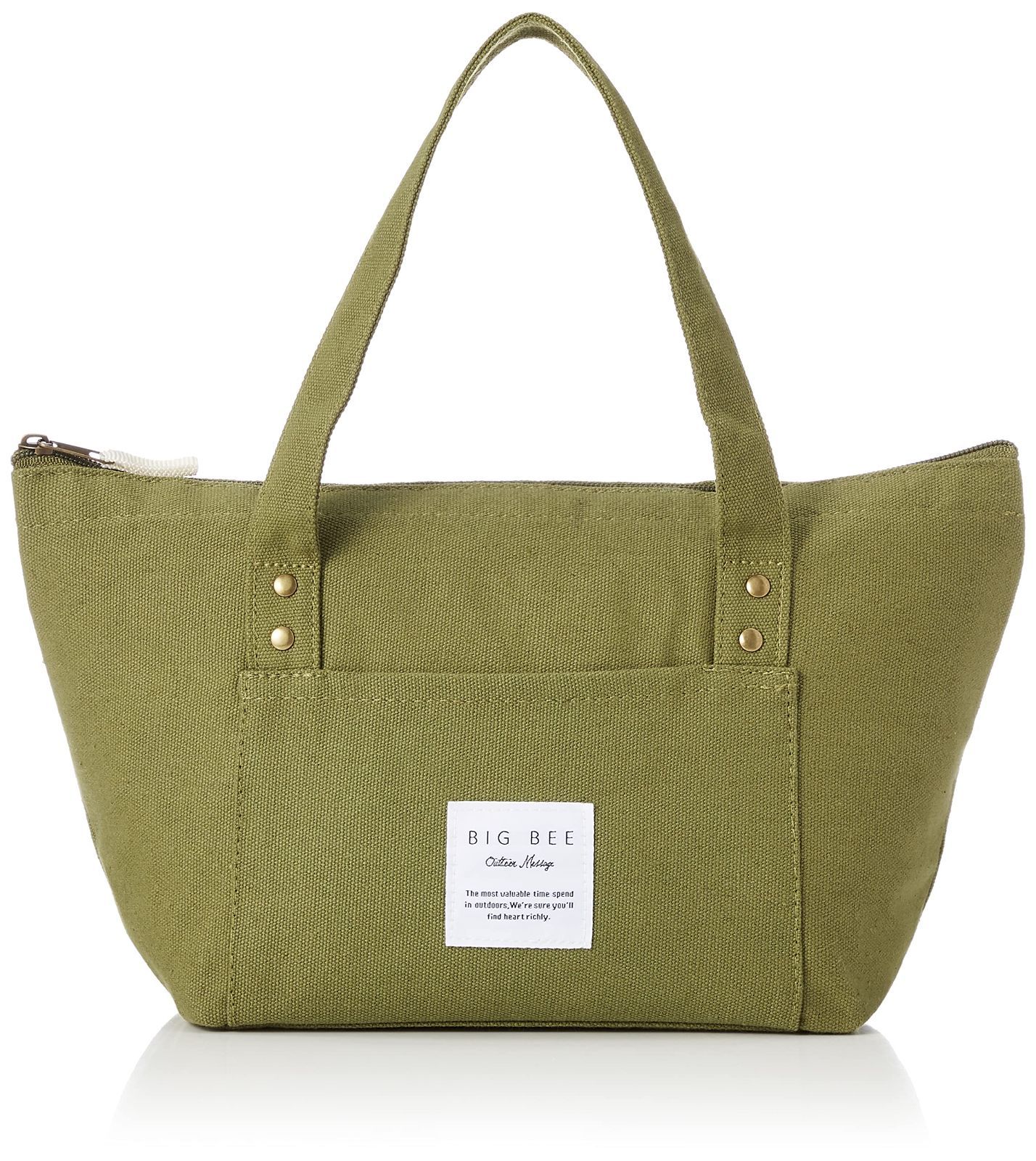 ランチバッグ(横型) オリーブグリーン BigBee 36×14×19cm オカトー
