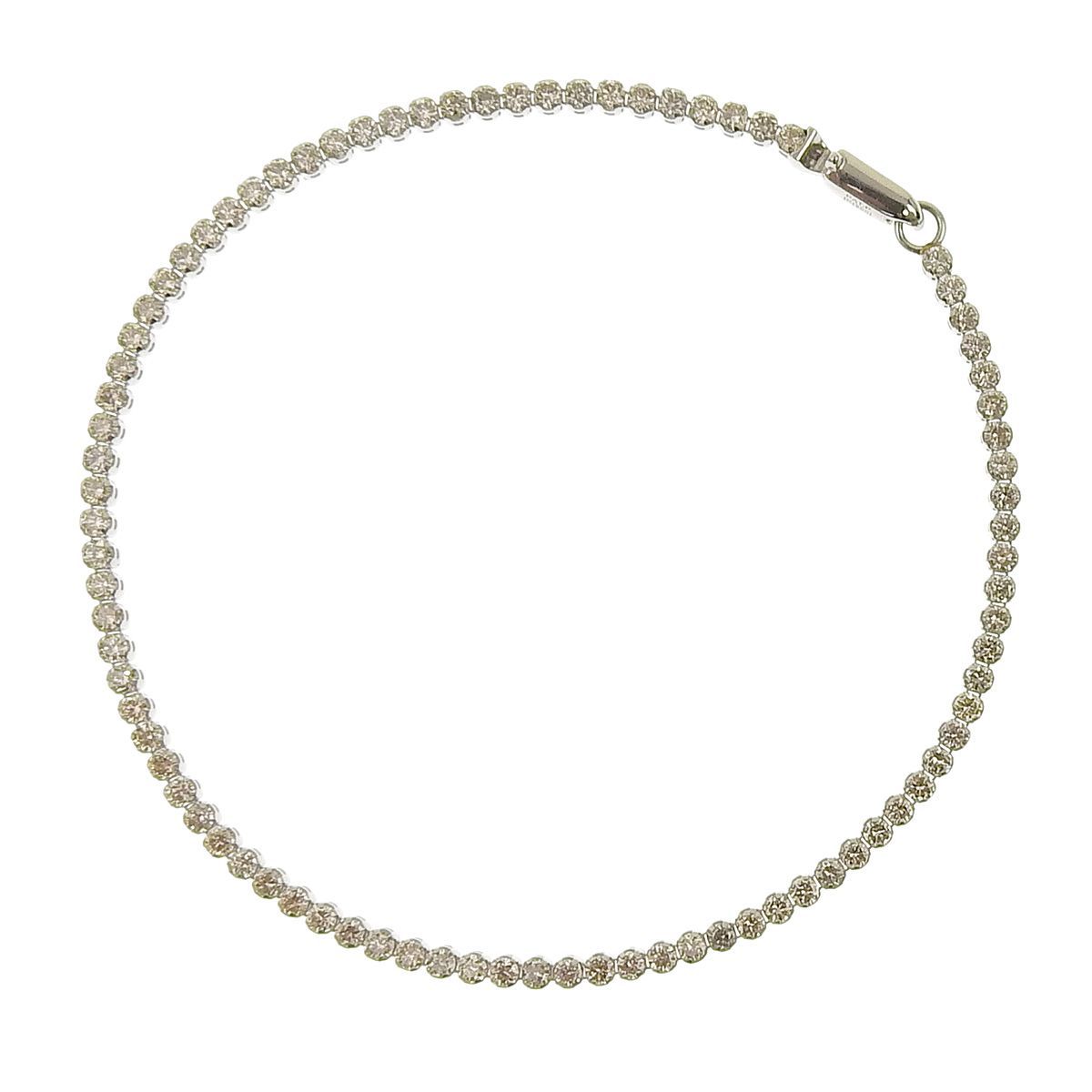 4216) Pt900 プラチナ ダイヤモンド 2.10ct テニスブレス ブレスレット 