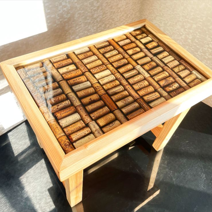 ハンドメイド ウッドレジン リバーテーブル サイドテーブル 机 木 家具