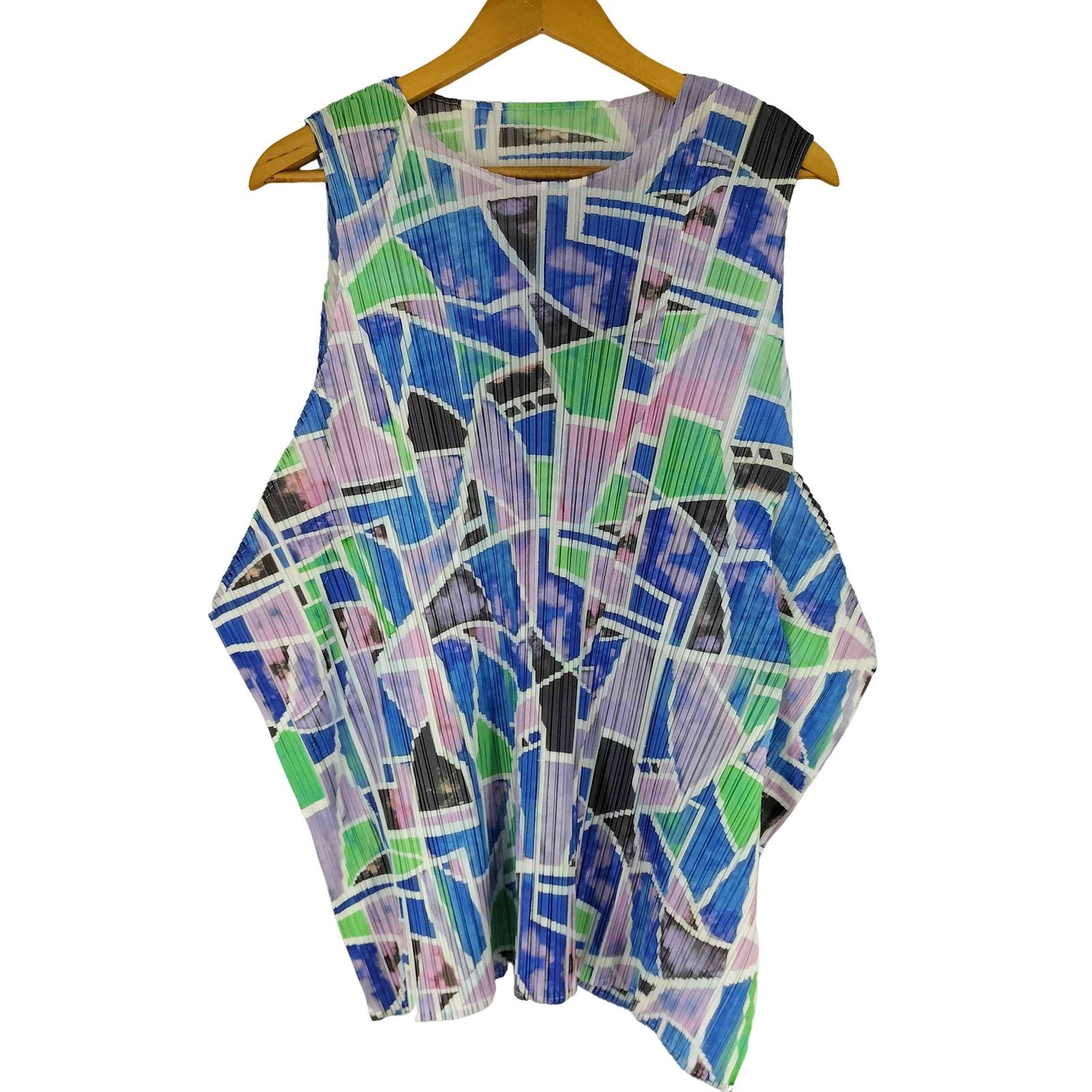 プリーツプリーズイッセイミヤケ PLEATS PLEASE ISSEY MIYAKE 23SS CANAL プリーツ ノースリーブ トップス レディース JPN 3
