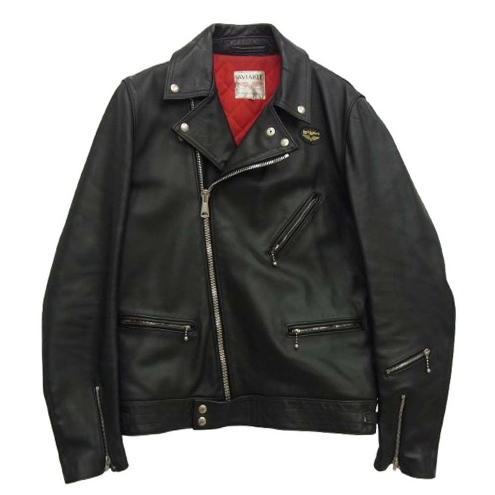 Lewis Leathers ルイスレザー CYCLONE サイクロン レザー ダブル ライダース ジャケット ブラック系 42