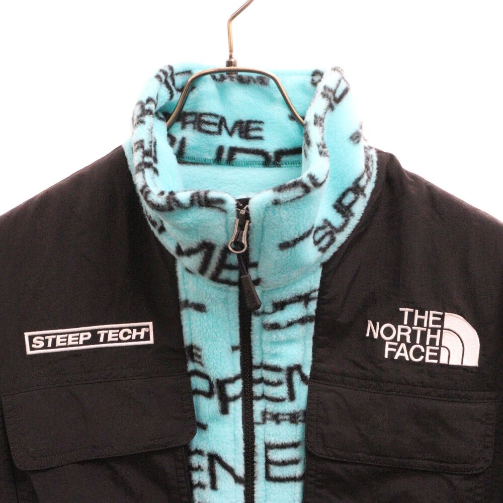 SUPREME (シュプリーム) 21AW × THE NORTH FACE Steep Tech Fleece Jacket × ザノースフェイス  スティープテック ロゴ総柄 フリースジャケット ブルー NA52101I - メルカリ