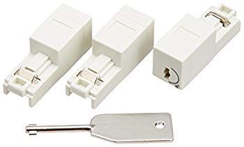 【中古】(未使用･未開封品)　エレコム ネットワークセキュリティ RJ45コネクタジャック鍵付プロテクタ3個 og8985z