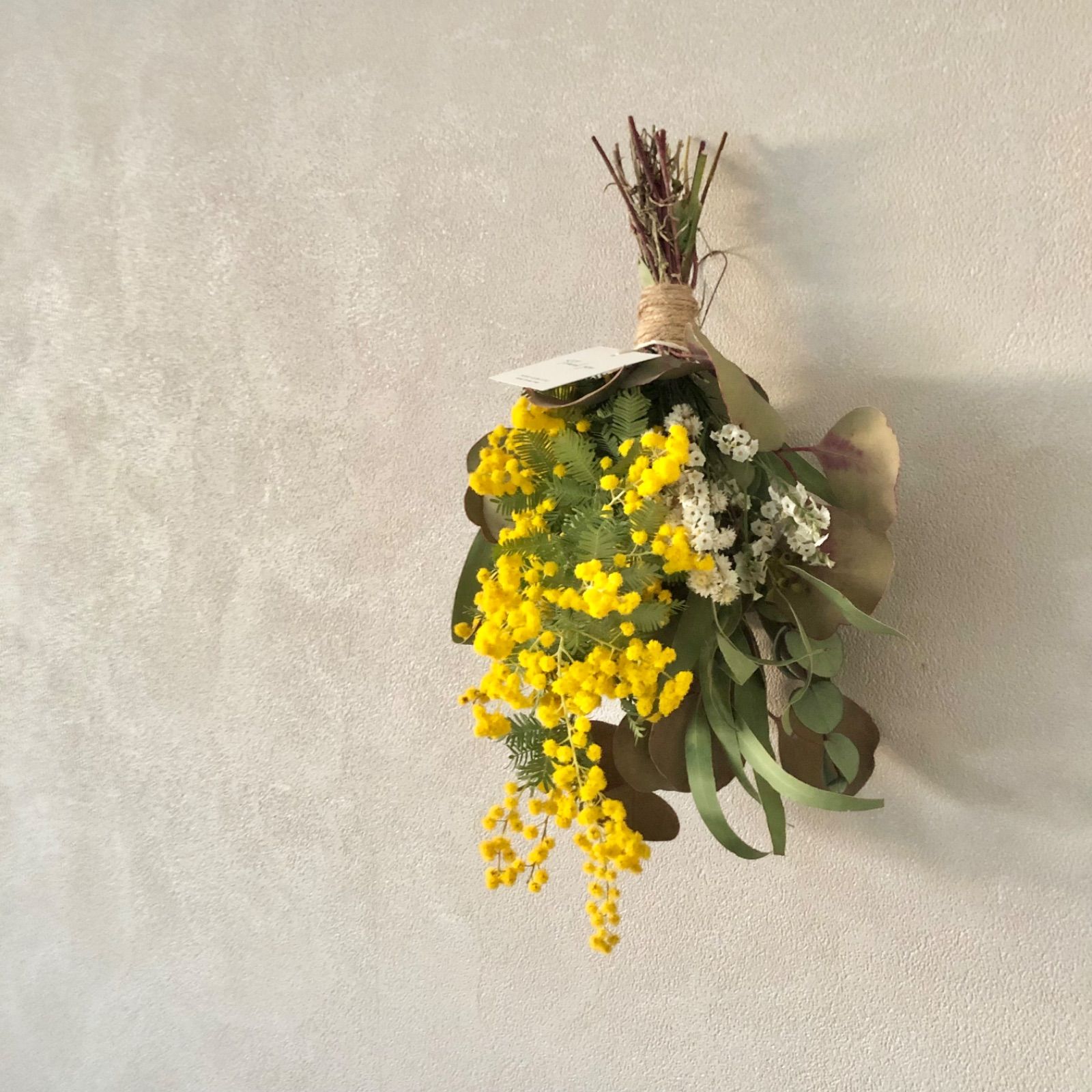 Spring うららかな春　ミモザのハーフリース　23〜36cm Spring うららかな春 ミモザのハーフリース 23〜36cm Spring うらら