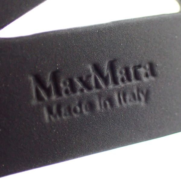 MaxMara Mブローチ クリスタル ブラック 黒 透明石 美品 布袋付