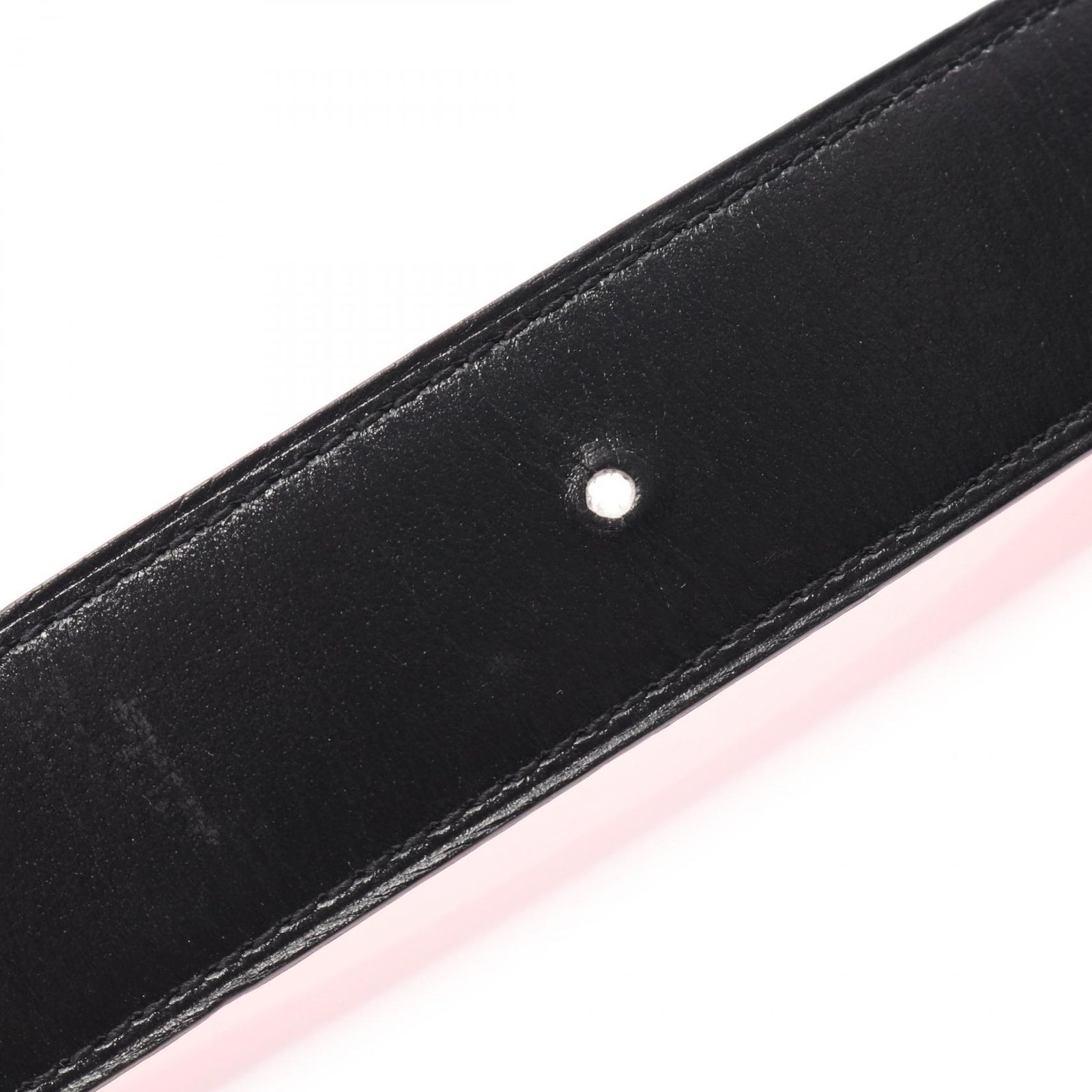 エルメス HERMES ベルト ブラック/オレンジ カーフ（牛革