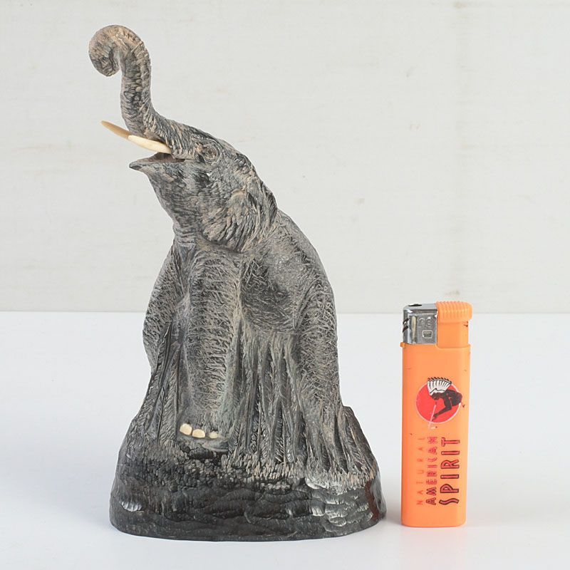 中国 水牛の角彫刻 象 置物 8点まとめて Z S30