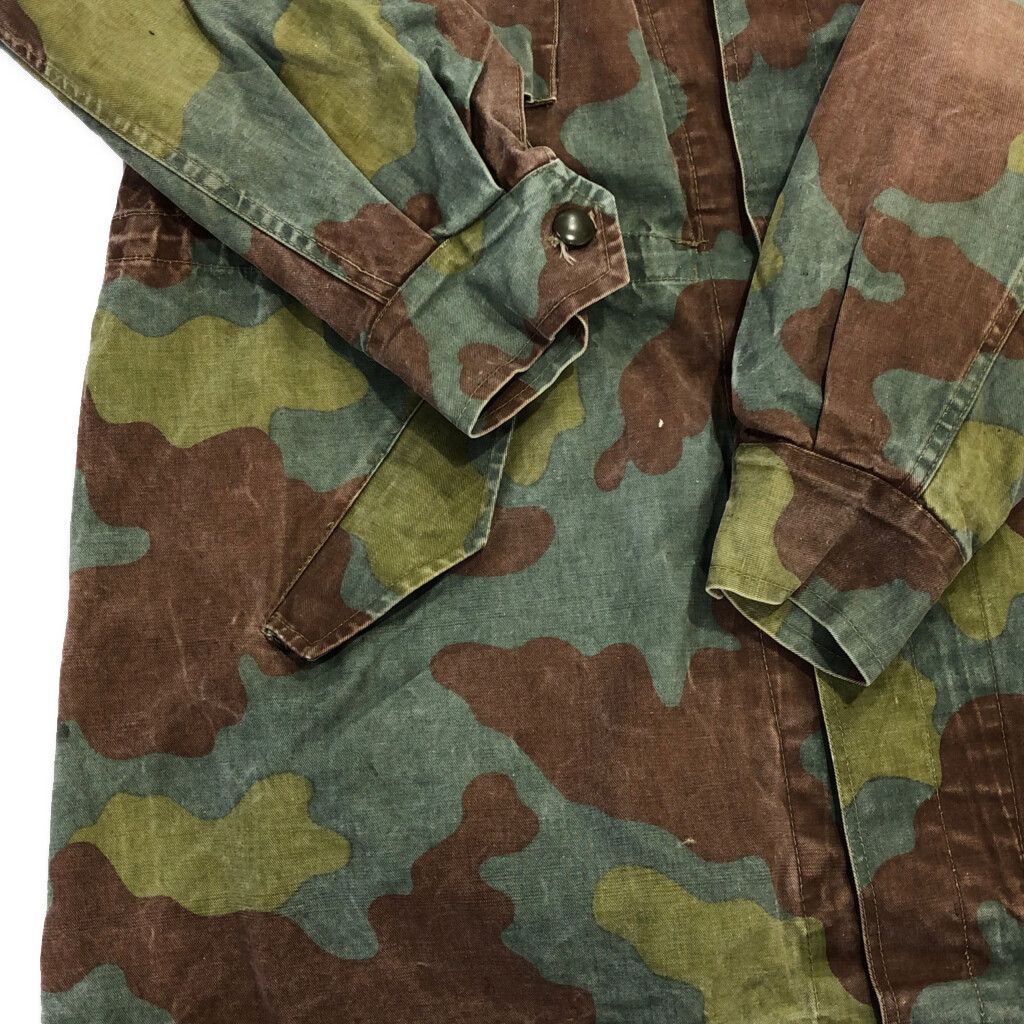 イタリア軍 サンマルコカモ フィールドジャケット ユーロ ミリタリー グリーン(メンズ XL相当)中古 古着 U5378 イタリア軍 サンマルコカモ フィールドジャケット ユーロ ミリタリー