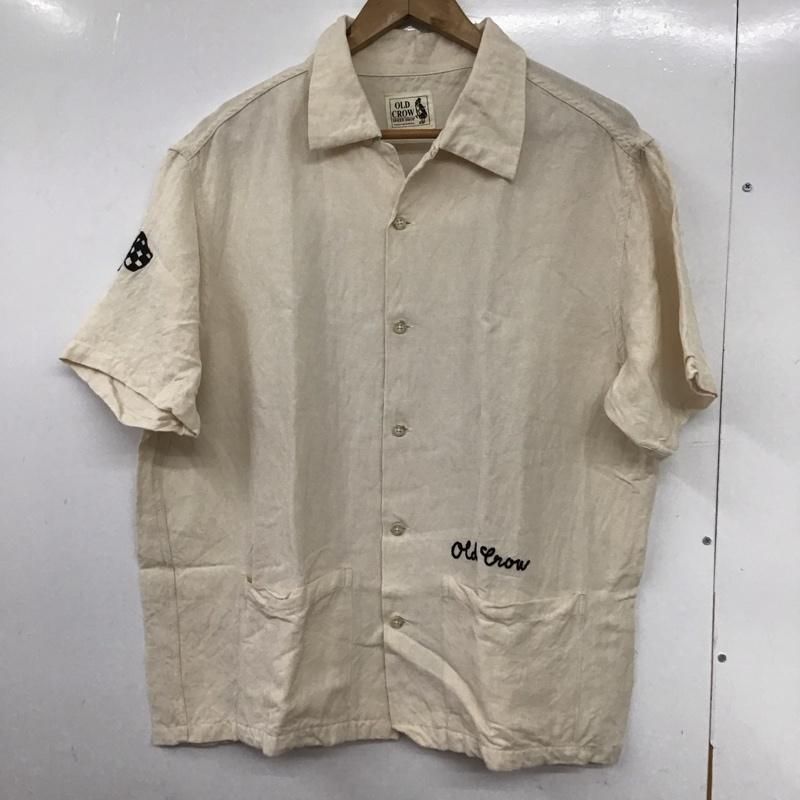 OLD CROW クロウ シャツ ブラウス 半袖 半袖シャツ 無地シャツ シャツ