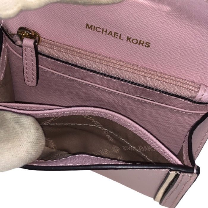 【新品】マイケルコース ミニ財布 カードケース KINSLEY ピンク