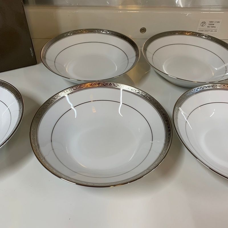 Noritake ノリタケ シグニチャープラチナ 19cm ディーププレート 皿 5
