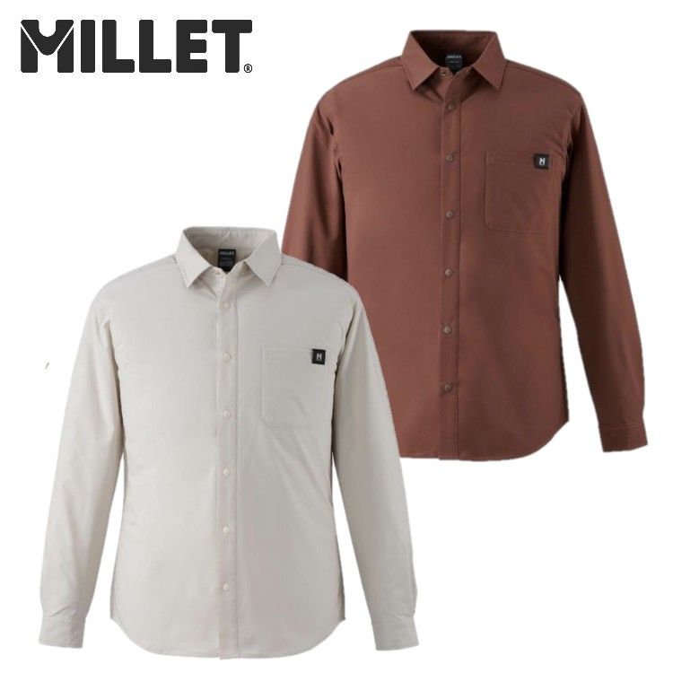 ミレー MILLET メンズ グーテ ロングスリーブシャツ MIV02132 保温性 速乾性 撥水加工