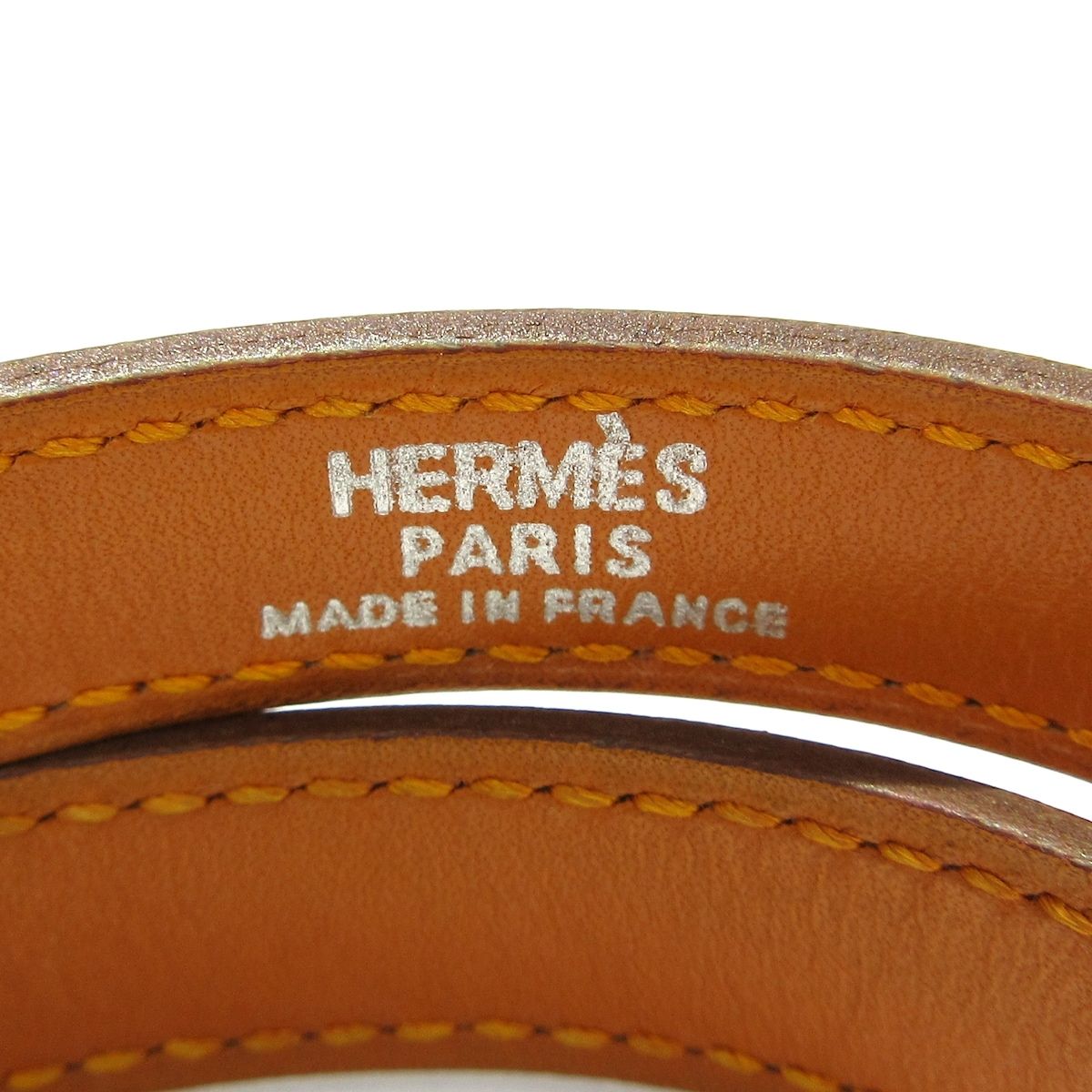 HERMES(エルメス) ブレスレット ケリー ドゥブルトゥール レザー×金属 ...