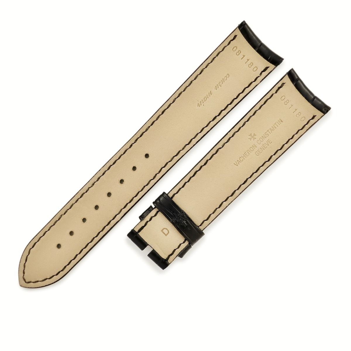 VACHERON CONSTANTIN ベルト クロコダイル　レザー　ブラック googoods_clb018-18x19x20x21