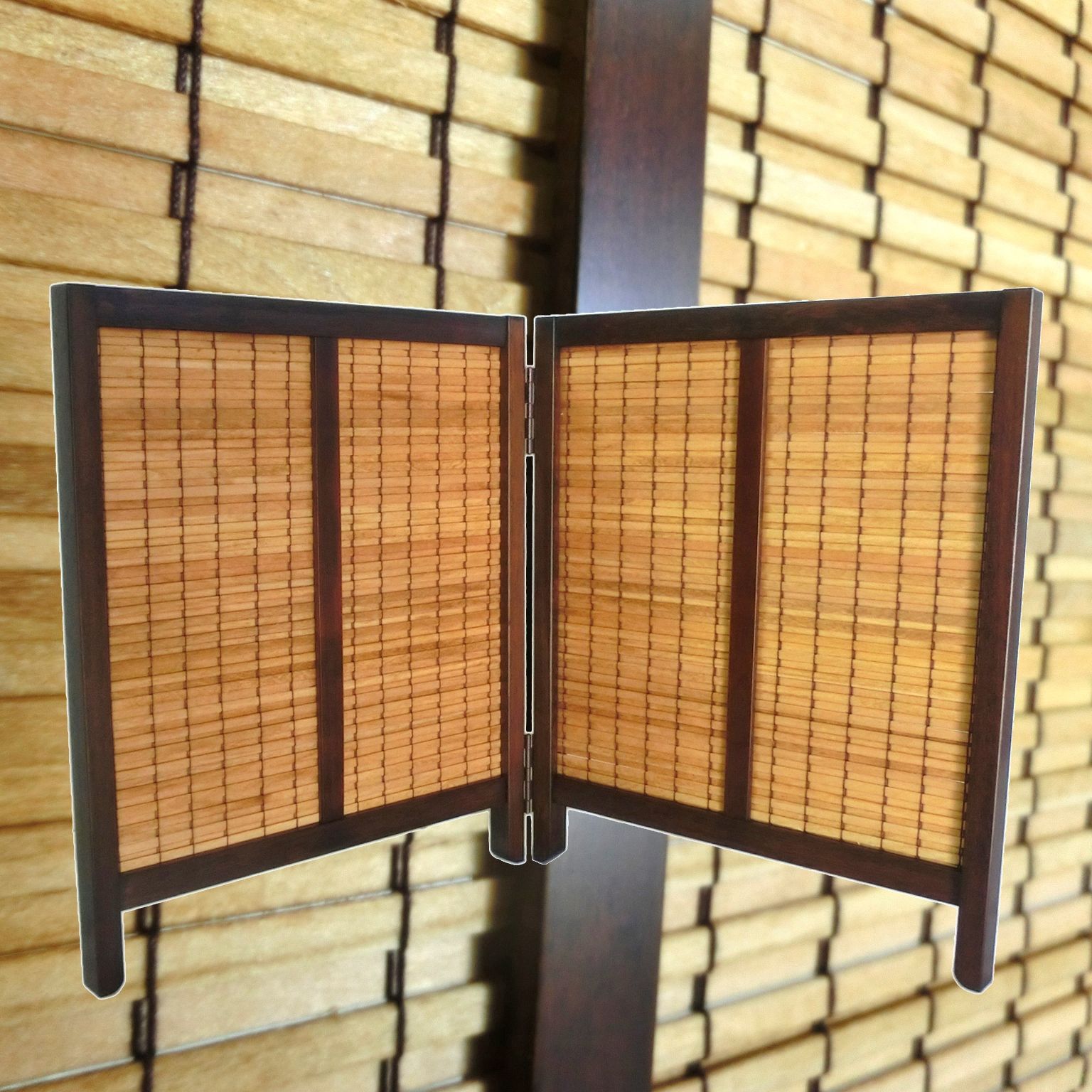 木すだれ屛風2連