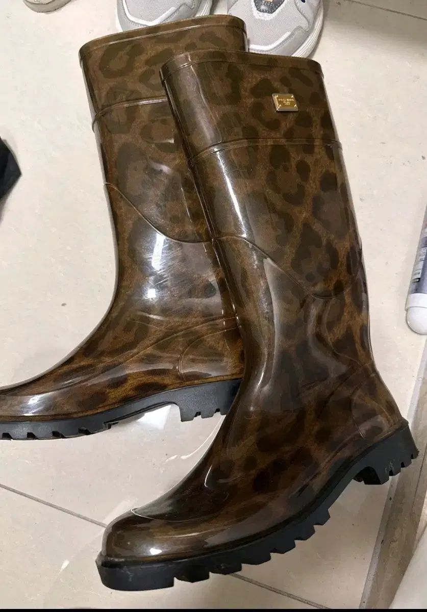 *純正品* Dolce-Gabbana ドルチェ＆ガッバーナ ヒョウ柄 レオパード レインブーツ